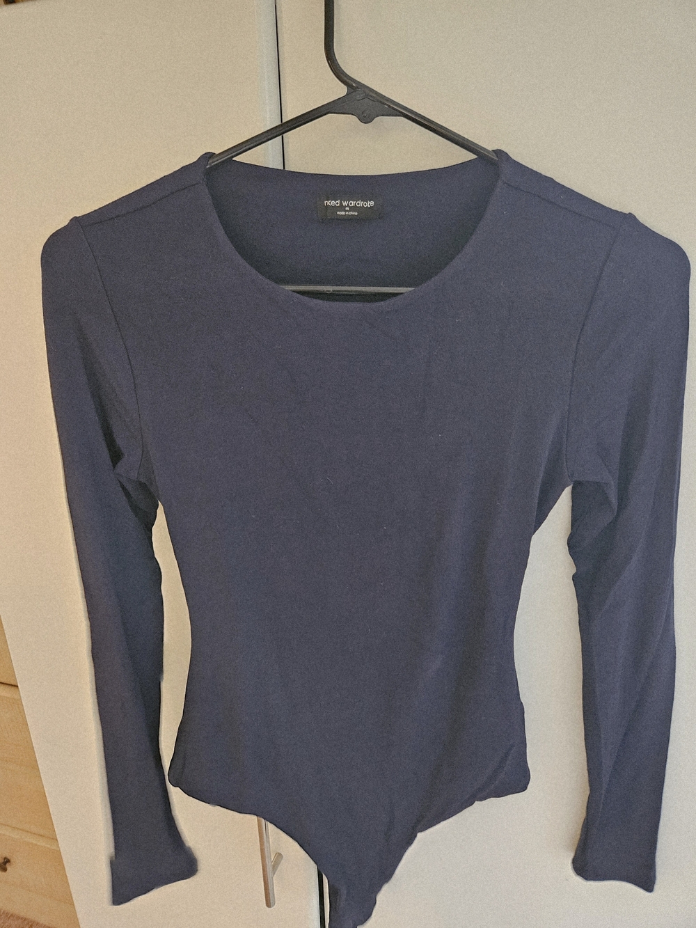 Naked Wardode Navy Long-Sleeve Bodysuit